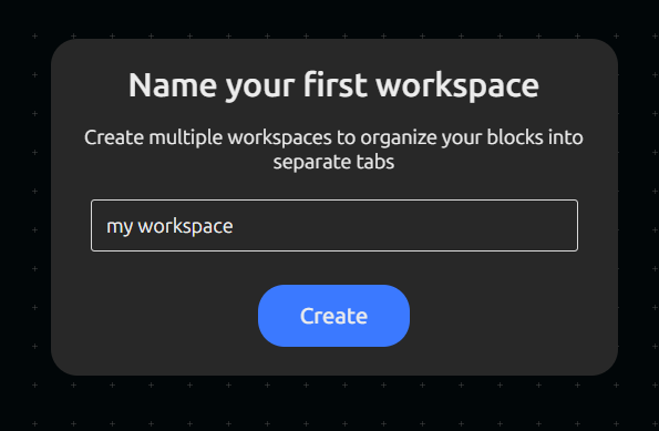 New workspace name
