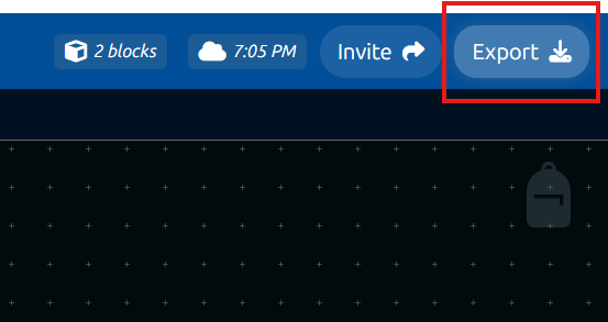 Export button