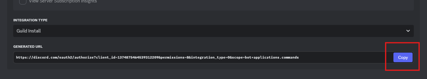 Generate invite link